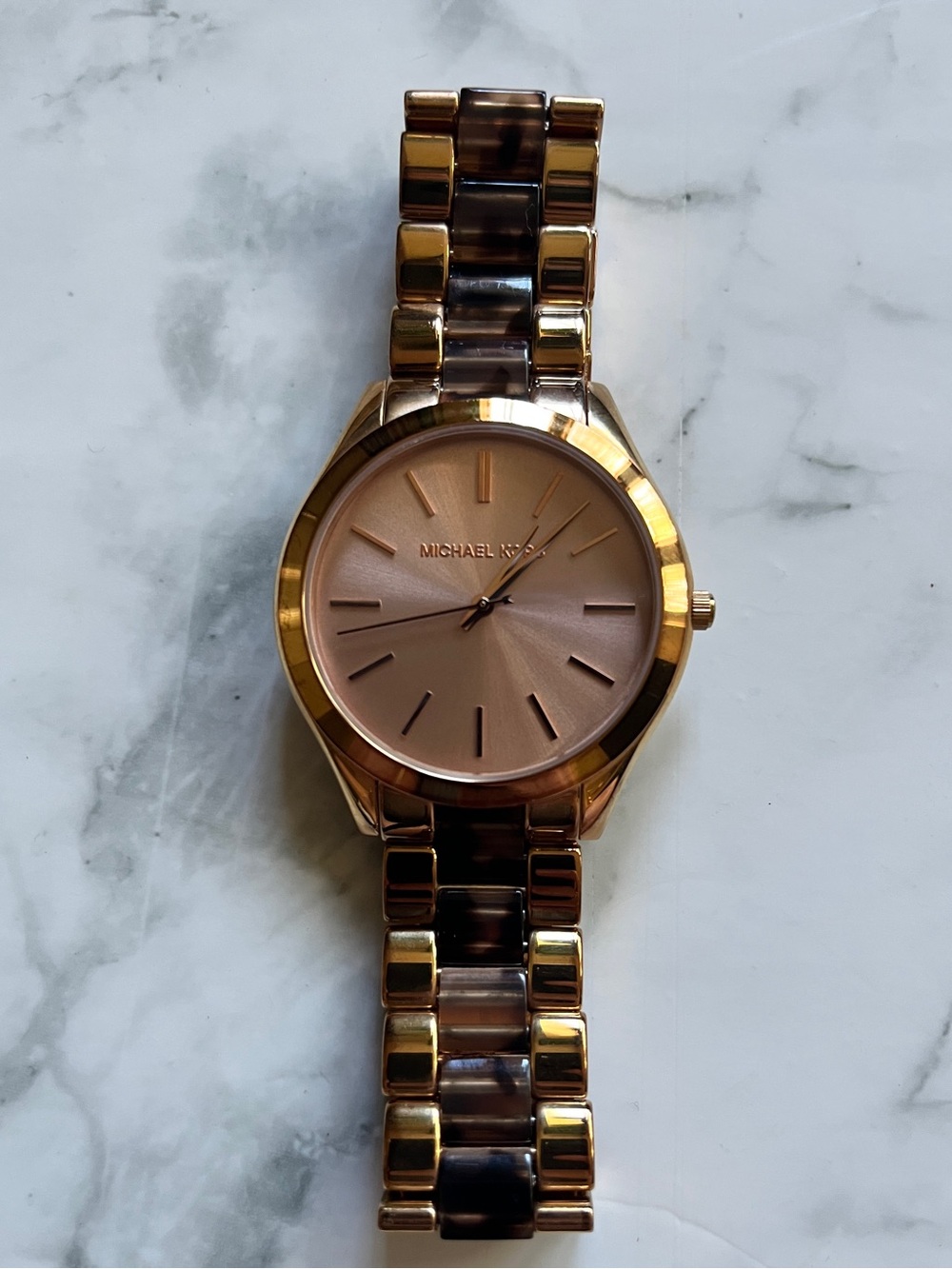 Michael Kors Women’s Rose Gold and Tortoiseshell Watch